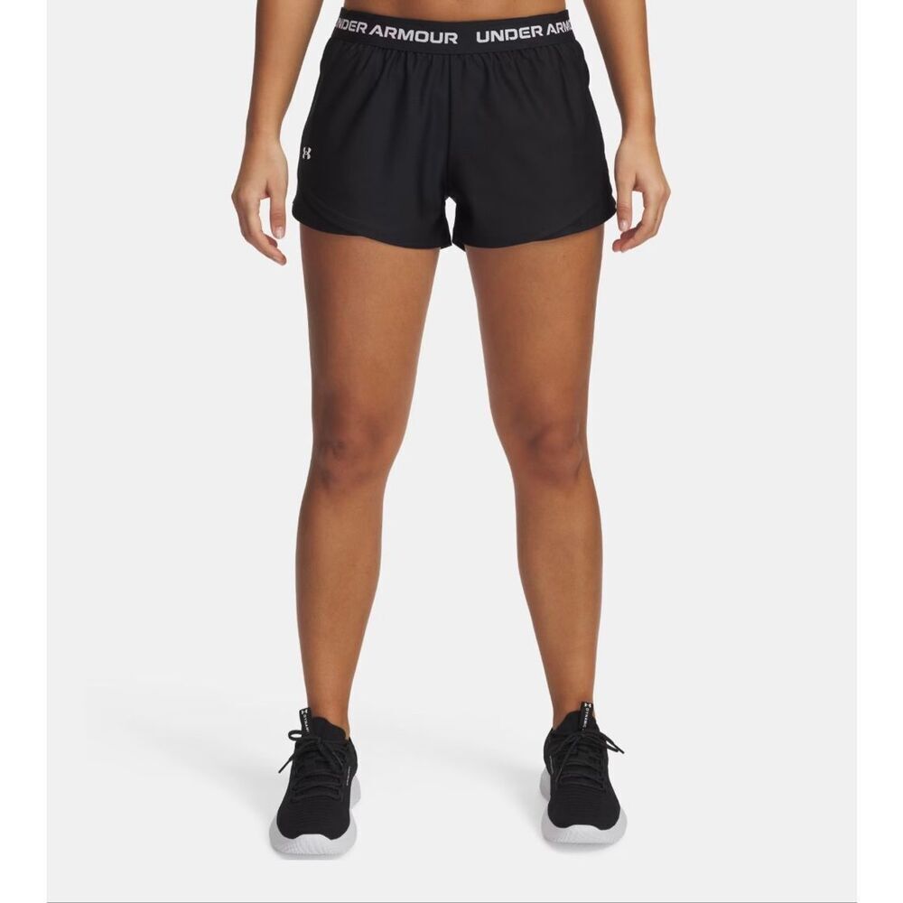 under armour loose fit running athletic training shorts black/white women’s S